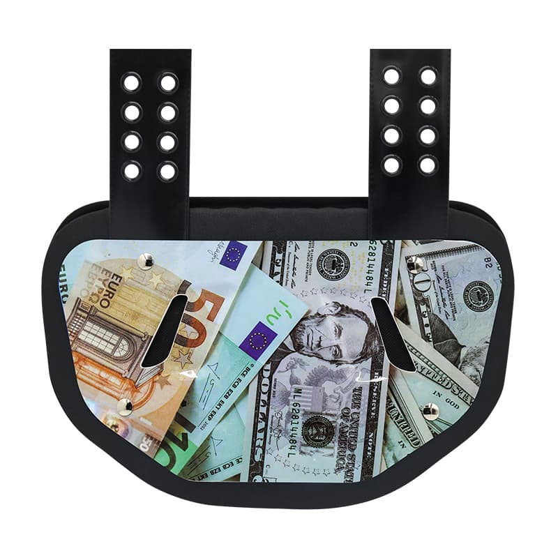 Slagfast amerikansk fotball-bakplate - Lett og ventilert ryggradsbeskyttelse