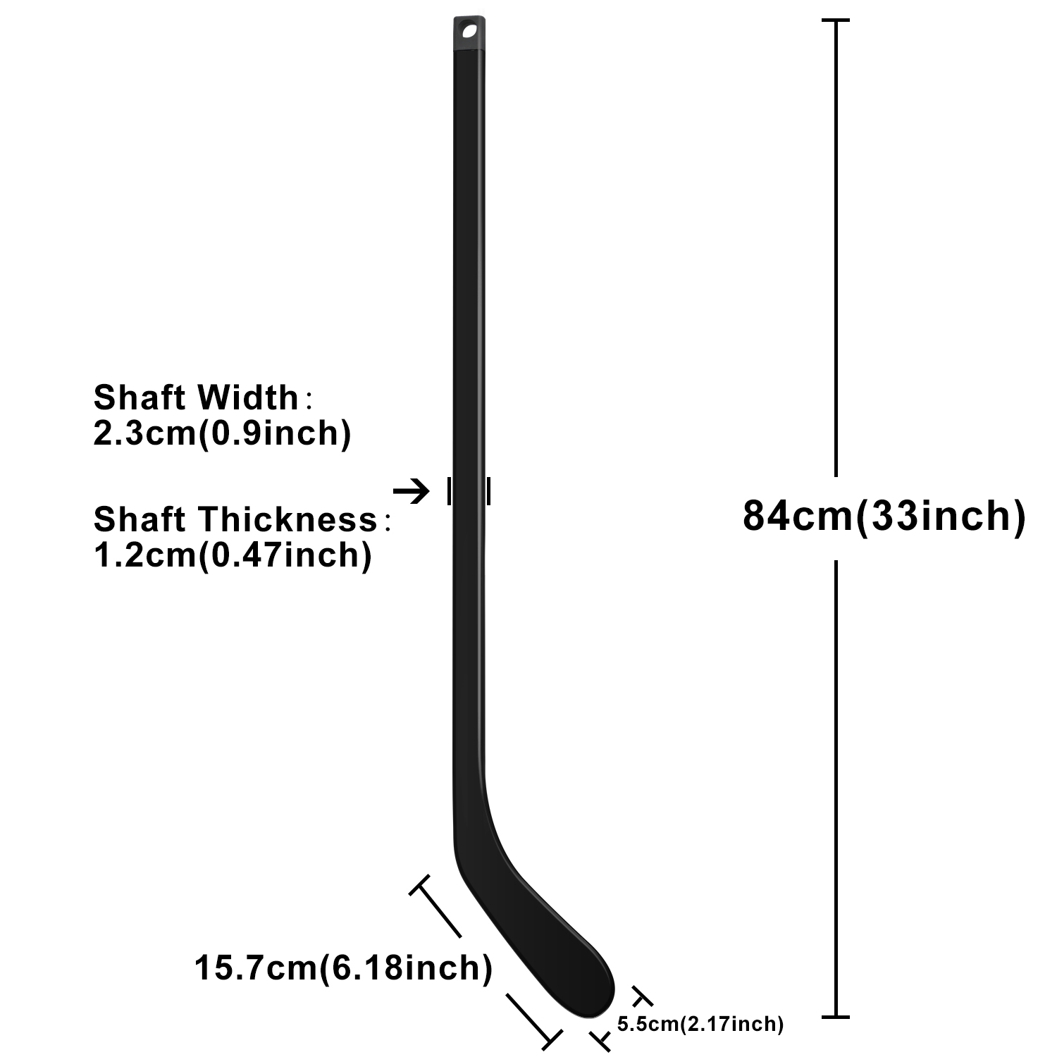 Topp - Notch Kina kvalitetsfiberglass mini ishockeypinne (XS) for unge spillere